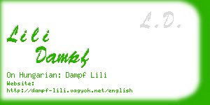 lili dampf business card